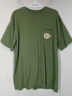 Burlebo Outdoors Arrowhead T Shirt Men's XL Green Pocket Short Sleeve